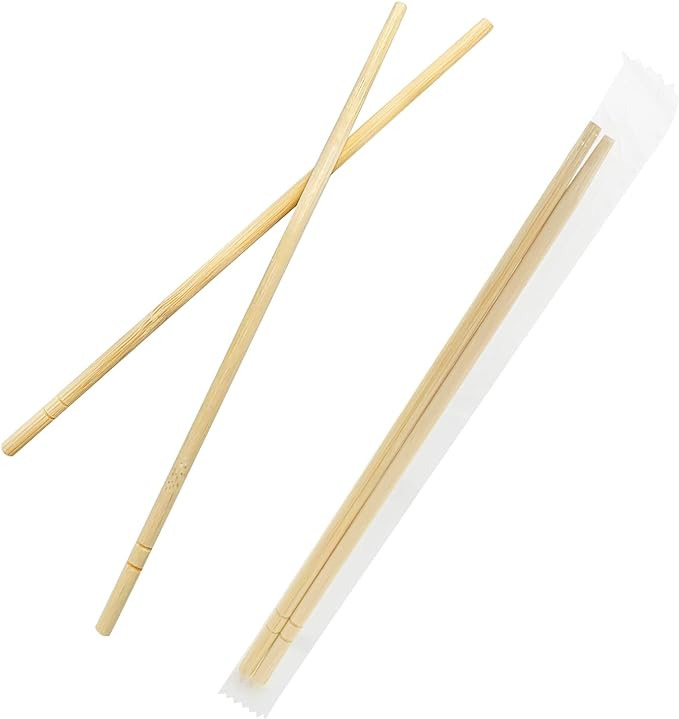 Round Separated Disposable Chopsticks Bamboo Chinese Chopsticks Customizable Packaging