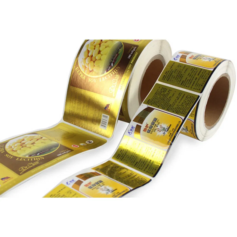 High Quality BOPP/PE/Po/PP/PVC/Pet/Vinyl/Silver/Pearlescent Film/Synthetic Paper Colorful Roll Adhesive Label with Glossy Finish