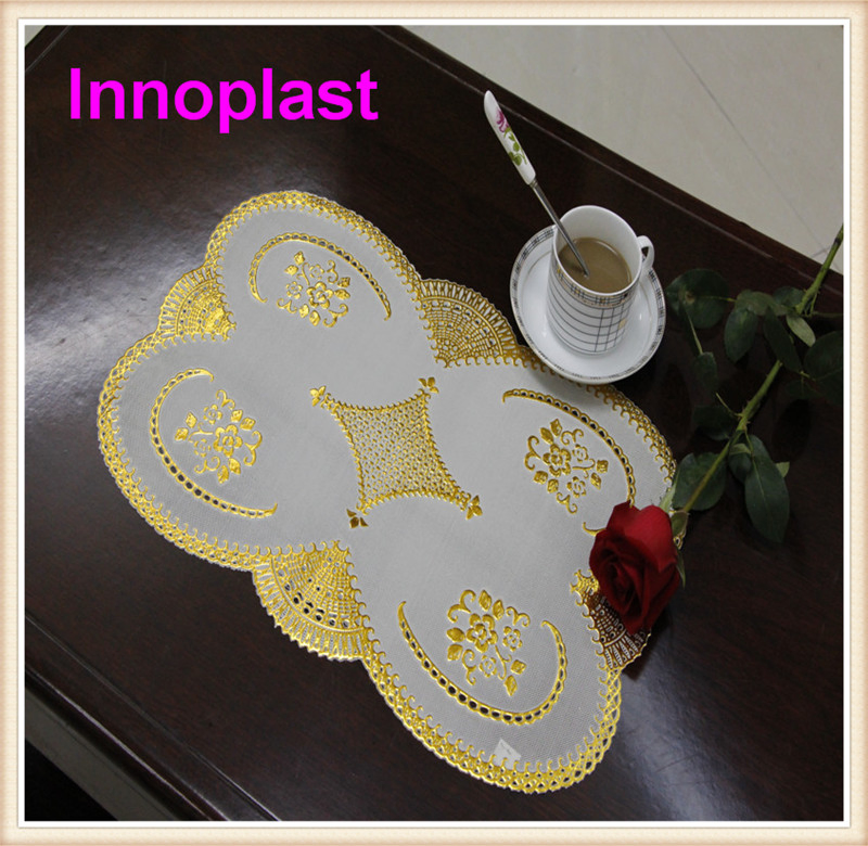 PVC Gold/Silver Lace Placemat (JFCD-032)