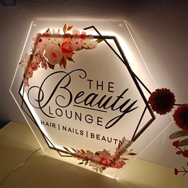 Business Sign Custom LED Shop Sign Board Outdoor Advertising for cosmetic Shop