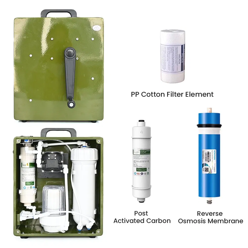 Outdoor Hand-Cranking Water Purifier Camping Water Purifying Plant