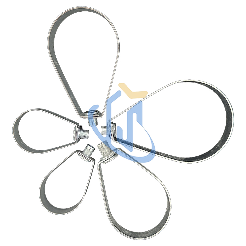 Factory Customize Smooth Metal Surface Pear Shape Gas/Water Tube Loop Hanger
