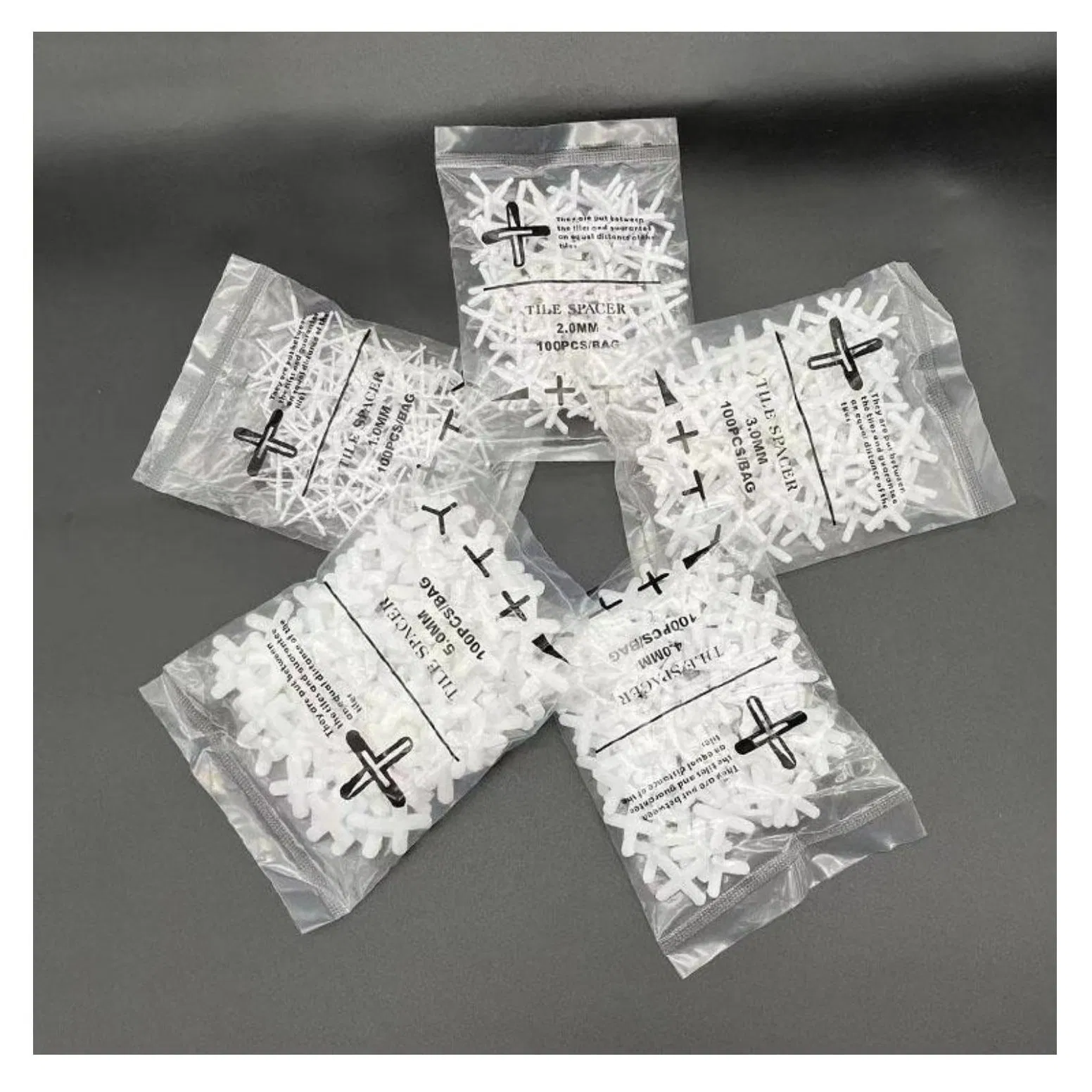 Hot Sale New PE Material White Length 23mm Cross Tile Spacer