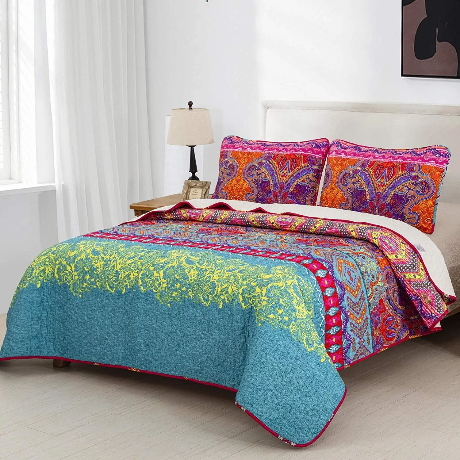 Printed Bedspread 150X200cm 100% Polyester Bed Throw Thin Summer Quilt Duvet
