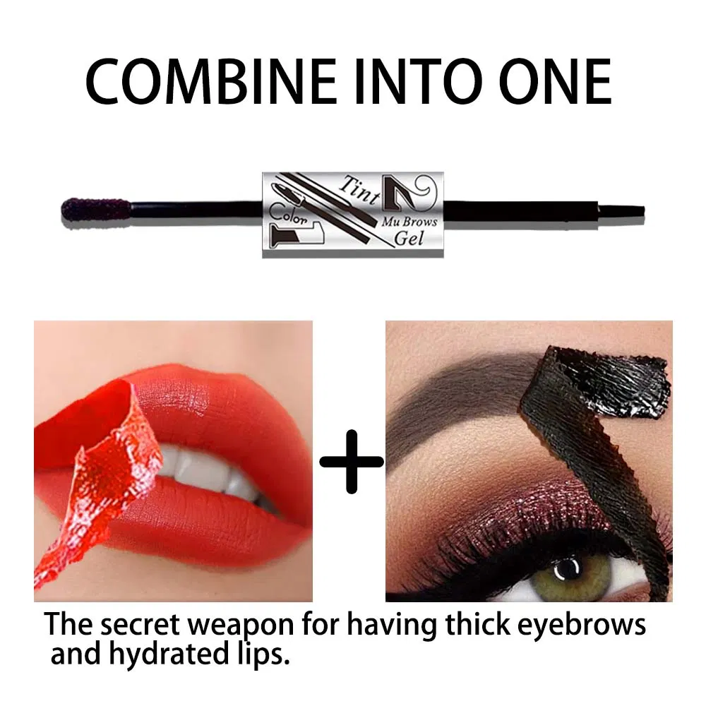 20g Double Ended Tear off Eyebrow Cream+Tear off Lip Gloss Makeup Set