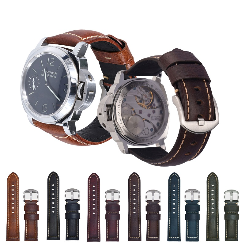 Ea460 Brown Lot Packaging Black 20mm Machine Smart Apple Watch Strap for Men 19mm Top Grain with Luxury Leather Straps