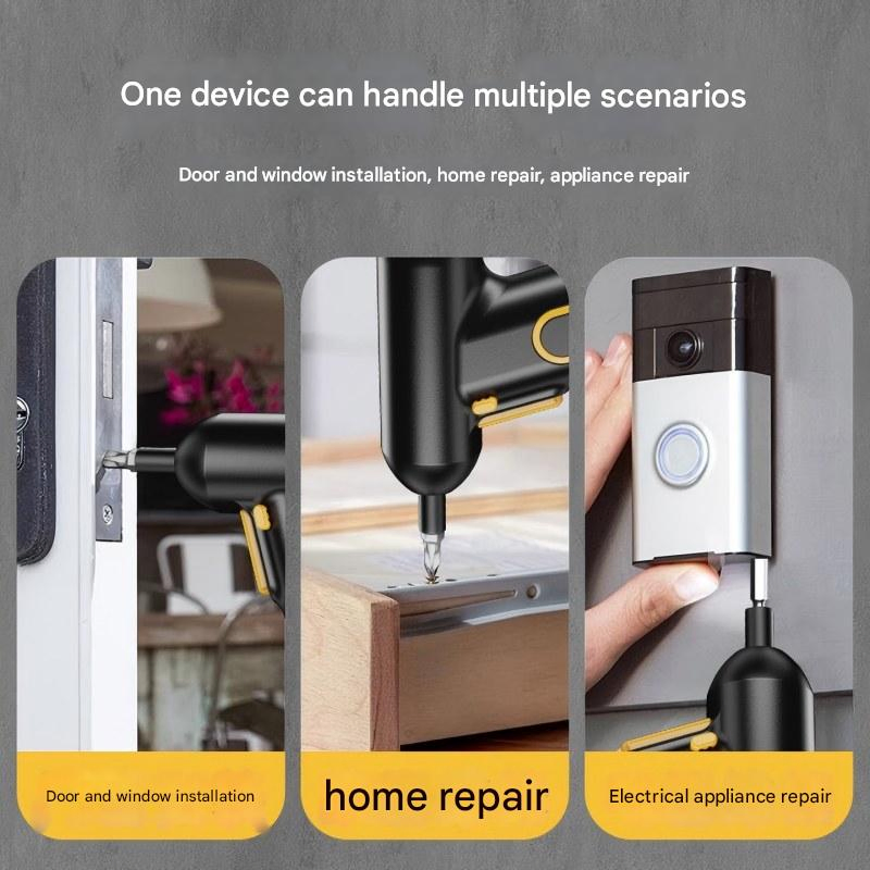 Versatile Home Decorative Hardware Tool High Rotation Speed with Drill Bits Electric Screwdriver