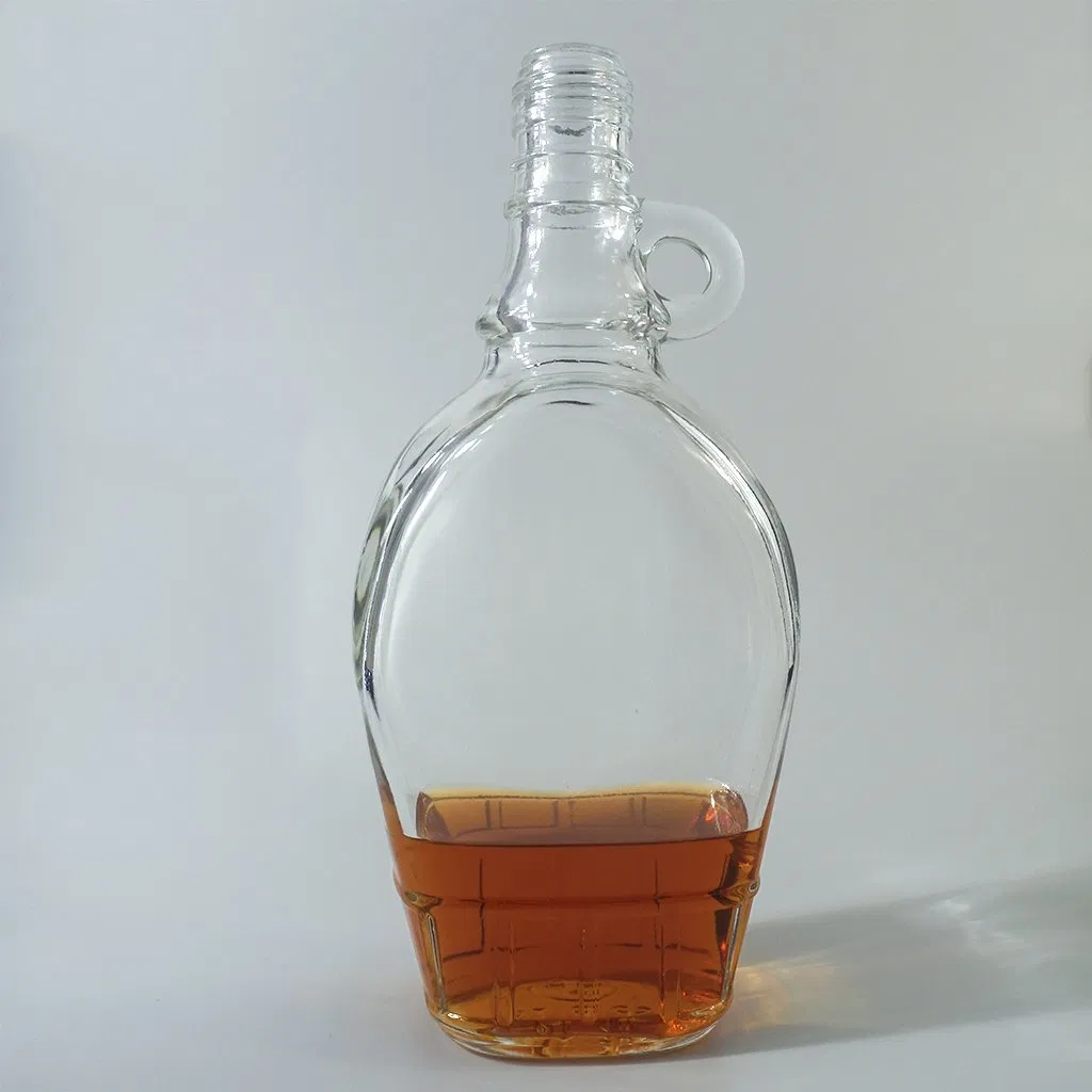 High Flint OEM 750ml Round Clear Glass Moonshine Liquor Bottle Jug Wine Bottle with Cork