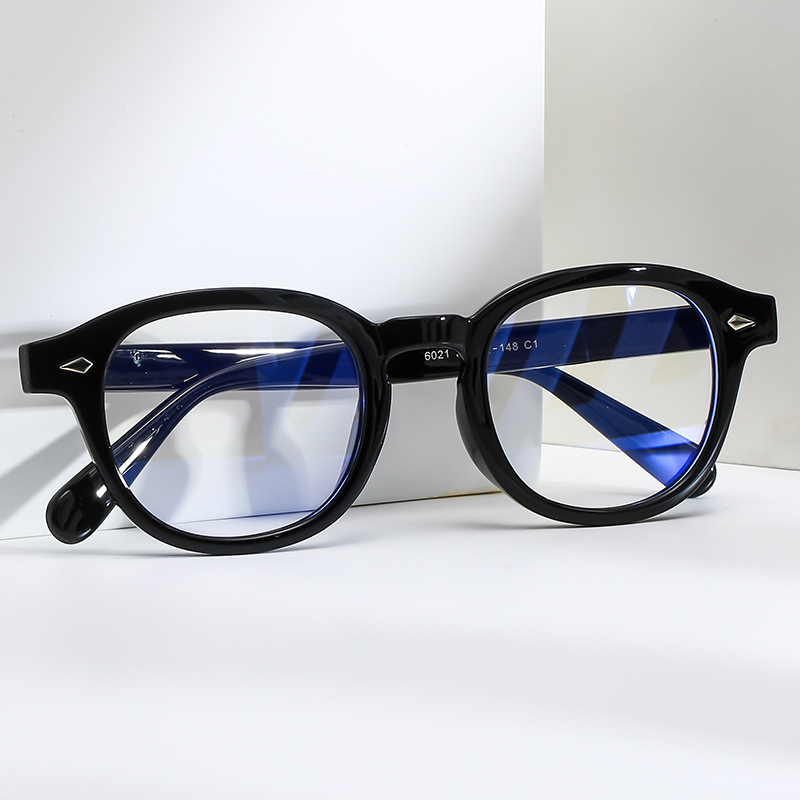 High Quality Fashion Vintage Rice Nail Blue Light Blocking Reading Glasses Custom Optical Eye Glass Tr90 Frames Unisex Glasses