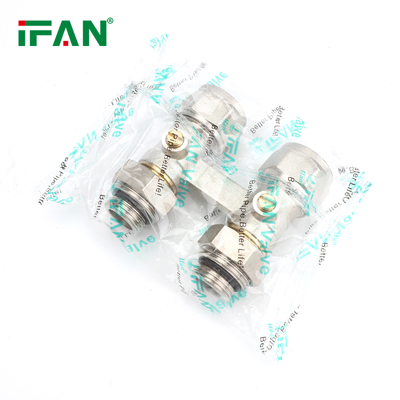 Ifan Floor Heating Systems 1/2'' 3/4'' Brass Block Straight Thermostatic Radiator H Shape Valve