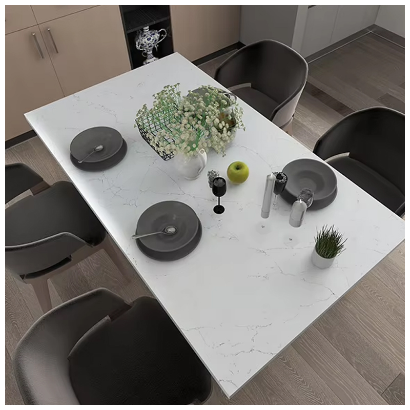 Artificial Venatino White Quartz Slabs for Kitchen and Bathroom Countertops