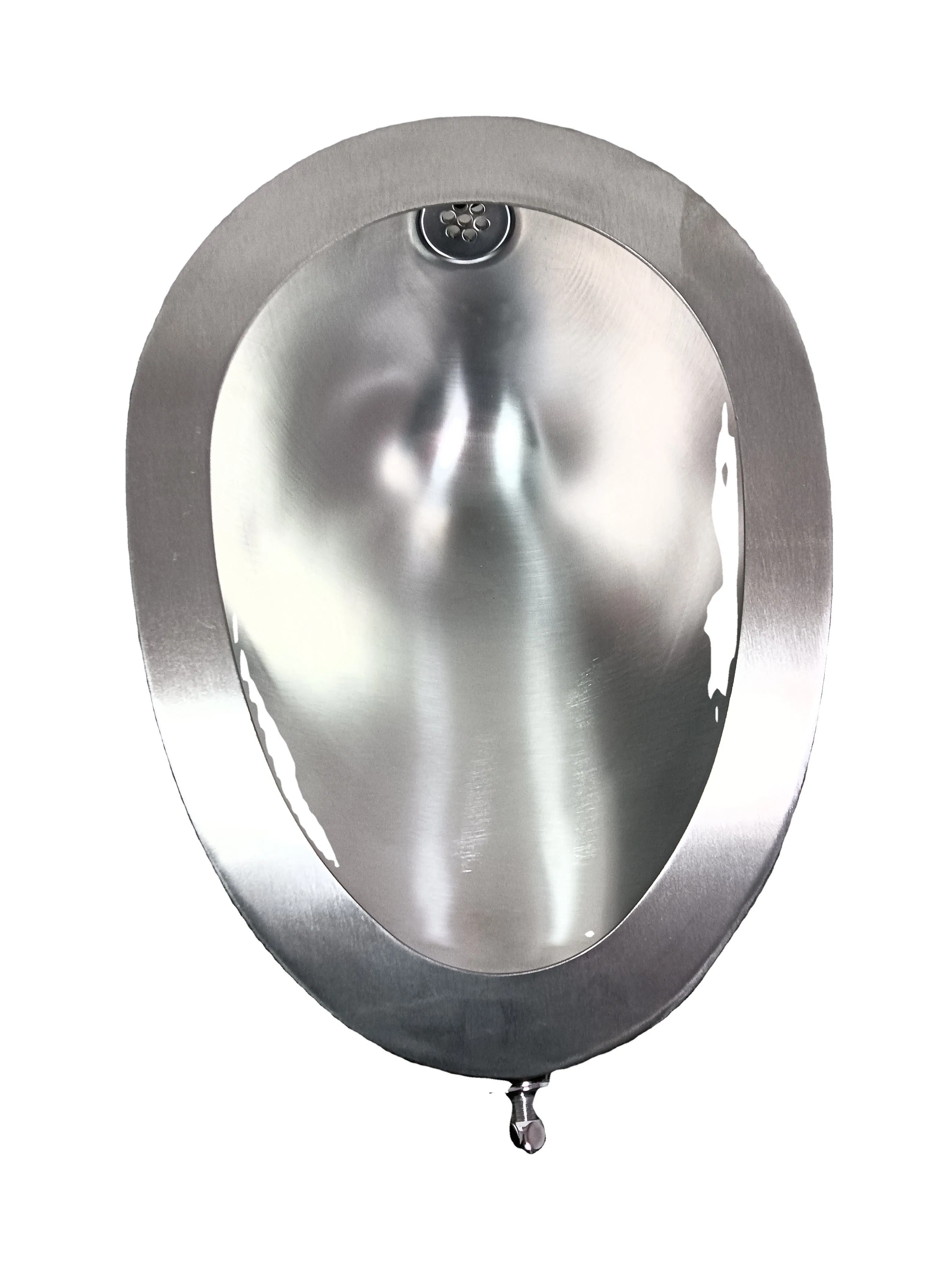 Modern Wall-Mounted Round Urinal in Durable Stainless Steel 304