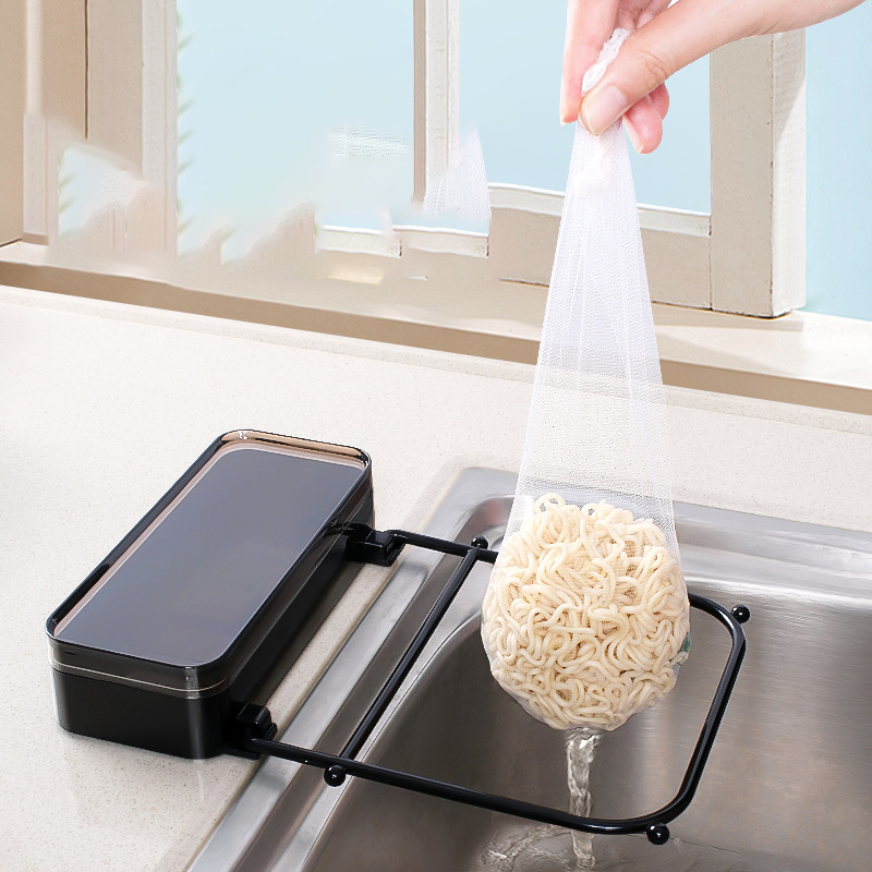 Kitchen Sink Waste Rack Hanging Bin Replaceable Mesh Bags Bl29677