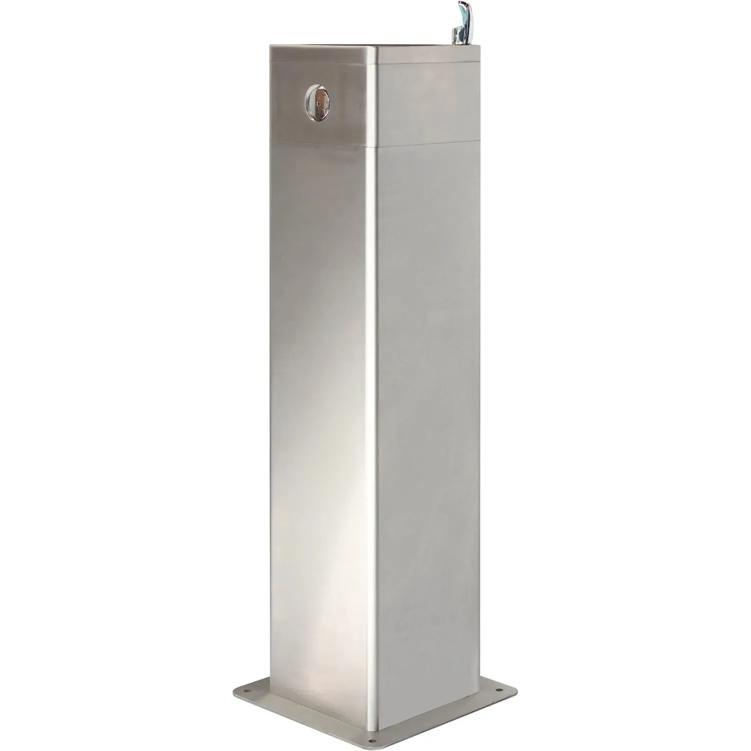 Outdoor Pedestal Drinking Fountain, Stainless Steel