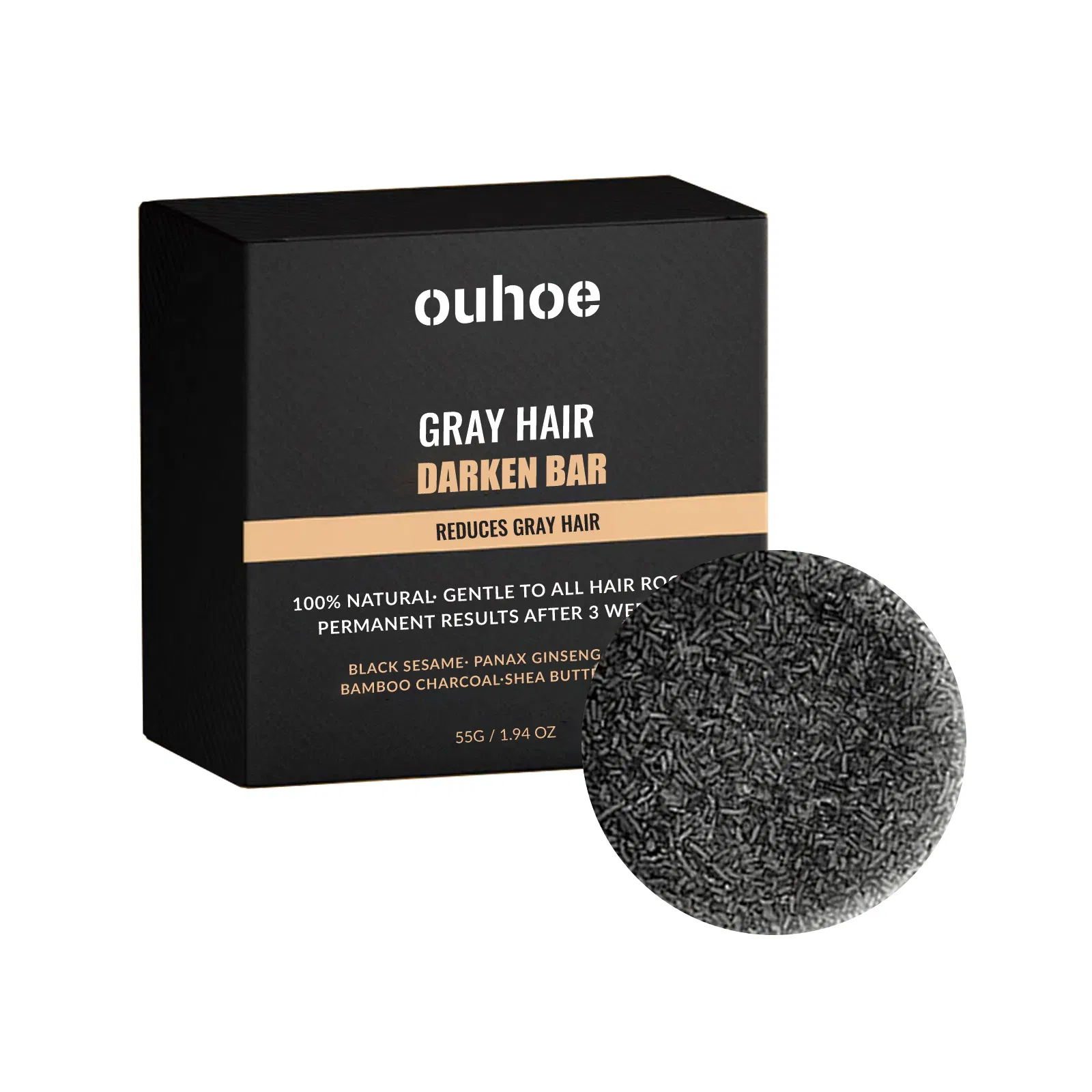 Hair Darken Shampoo Bar Black Hair Shampoo Soap Moisturizing Hair Cleaning Care Soap