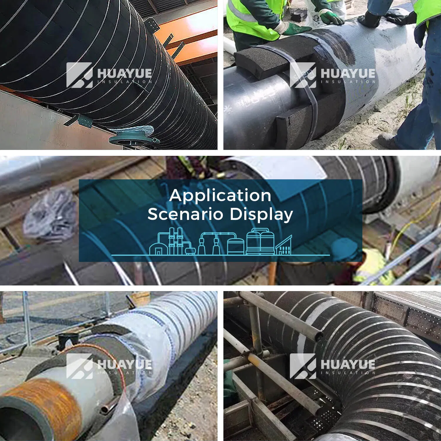 High Strength Cellular Glass Pipe Insulation Industrial Use for Oil and Gas Piping