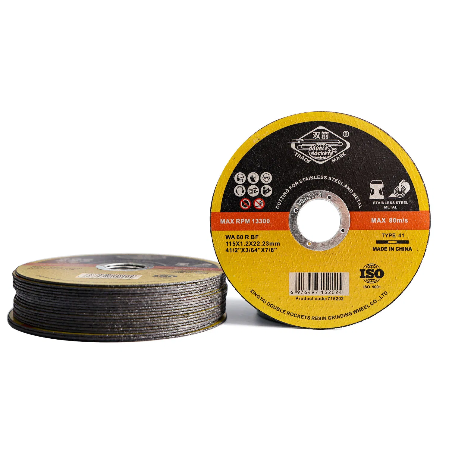 4.5" 115mm Ultra-Thin Resin Cutting Disc for Stainless Steel, Metal Grinding Wheel, Cutting Wheel