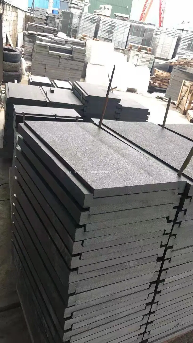 Flamed G684 Black Granite Natural Stone Waterproof Swimming Pool Coping Stones Tiles Swimming Pool Covers