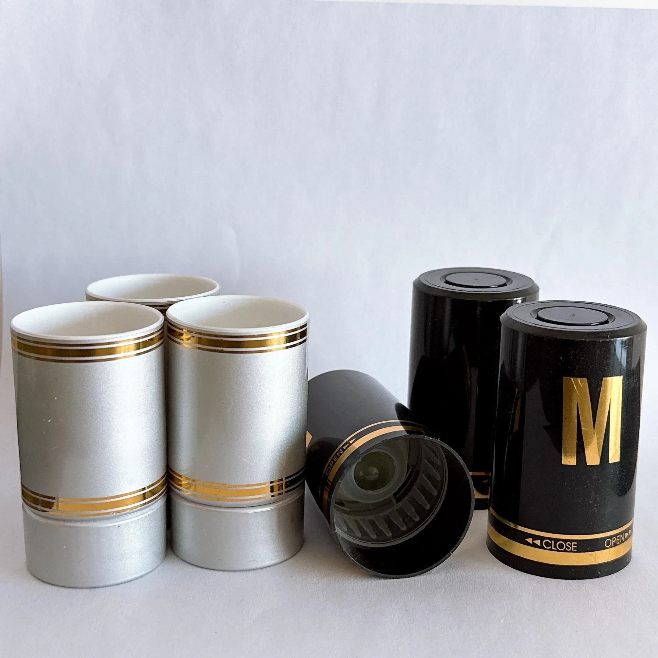 Premium Aluminum Plastic Cap Glass Ball Insert for Vodka Whisky Glass Bottles