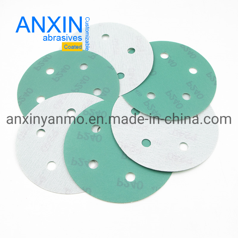 Premium 125mm Green Hook and Loop Sanding Discs for Automotive