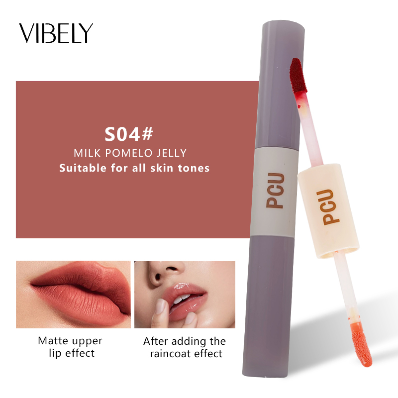 2-in-1 High Pigment Cosmetics Waterproof Liquid Lipstick Mirror Plumper Matte Lipgloss