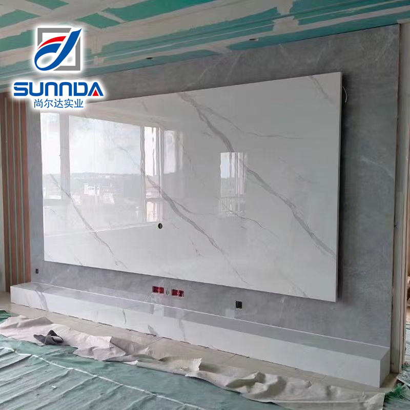 Marble Porcelain Sintered Stone Slab Luxury Modern Big Size Rock Plate Living Room TV Background Wall Tile