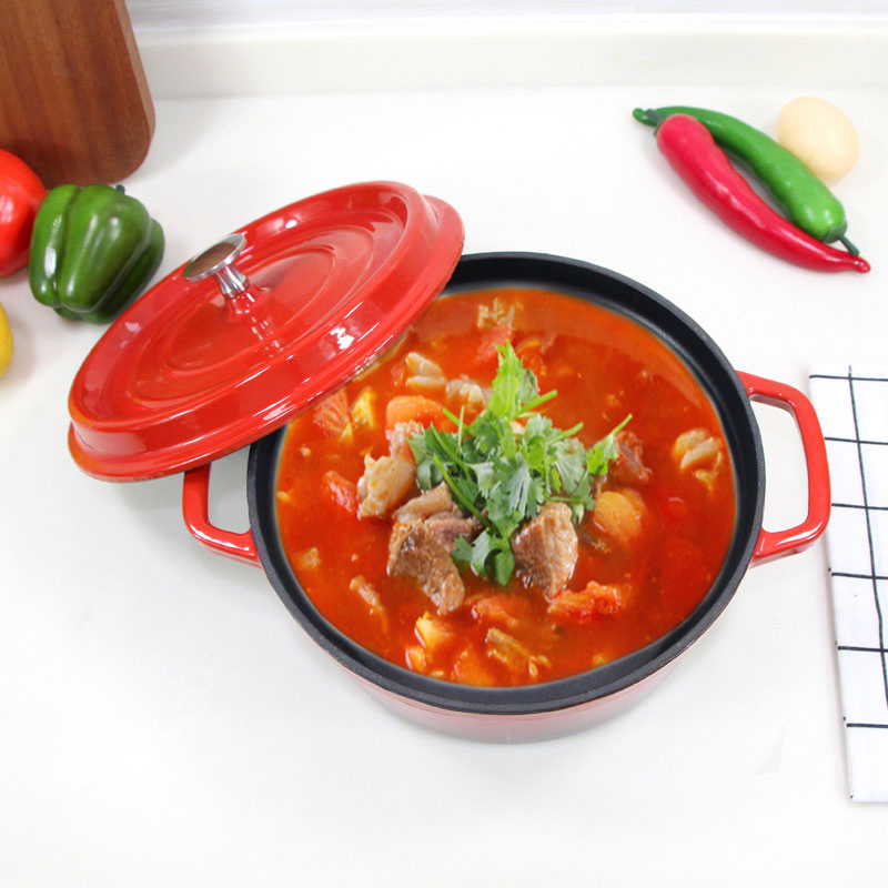 Чугунная жаровня Cookwin 24 см 3.5 л, эмалированная