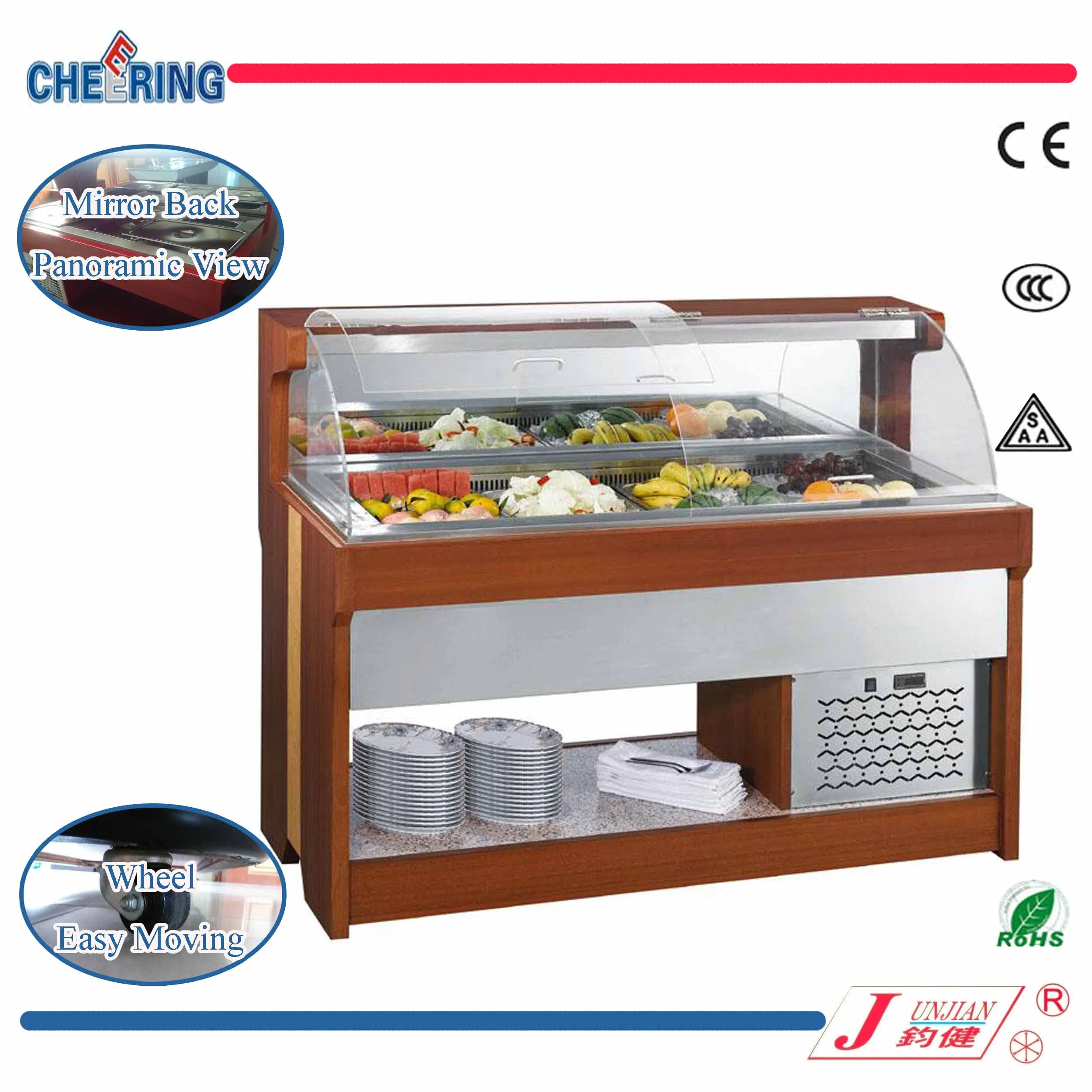 Salad Bar display Case for Cafeteria