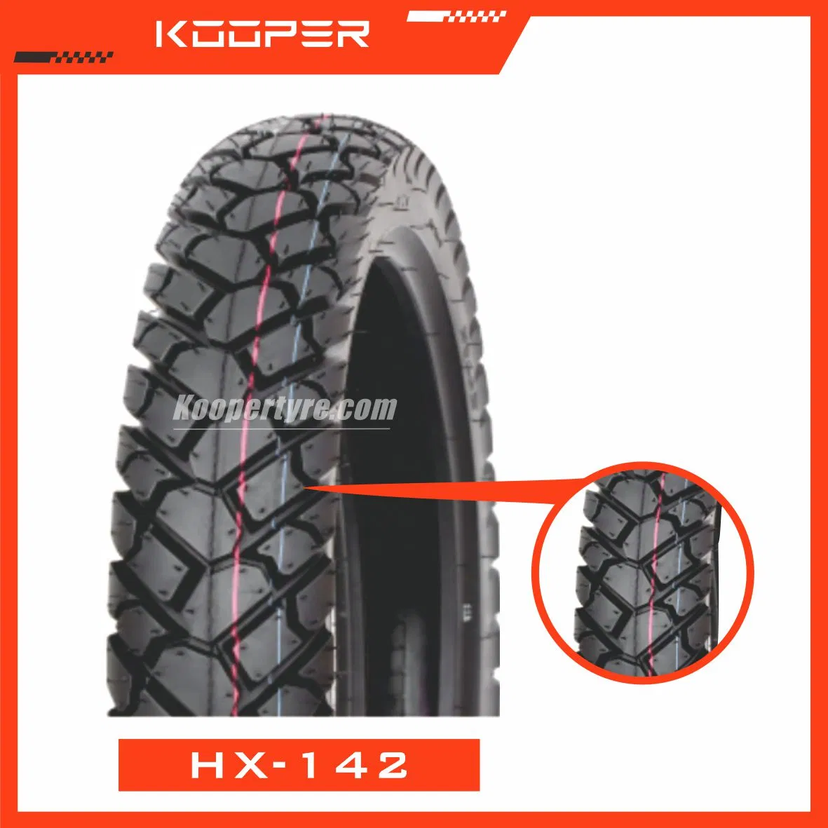 Шина мотоциклетная KOOPER 3.00-18, 8PR