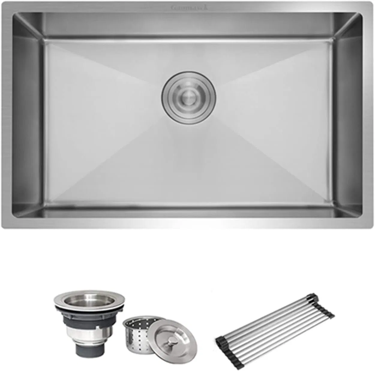 Ortonbath Kitchen Sink 30 Inch Undermount 16 Gauge Stainless Steel Kitchen Sink Single Bowl Workstation Sink