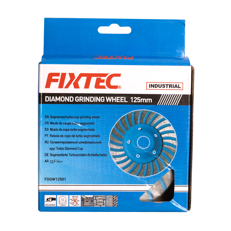 Fixtec High Precision Diamond Grinding Cup Wheel 100mm for Concrete and Stone