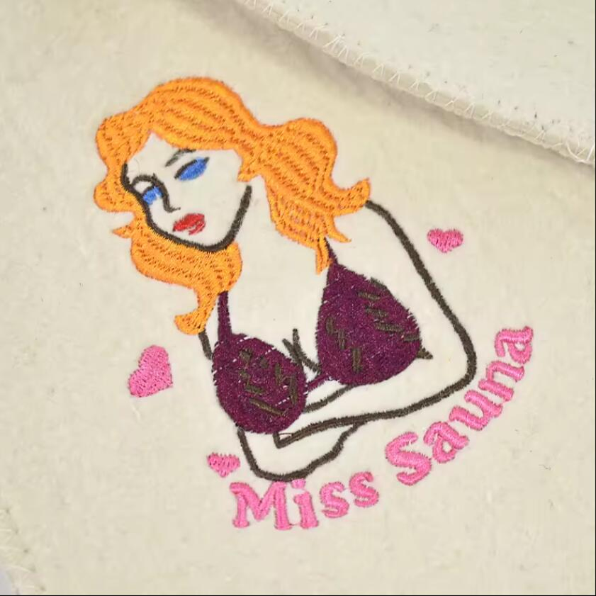 Wholesale Japan Sauna Banya Sweat Available Wool Felt Sauna Bucket Hat with Hanging Hoop Custom Logo