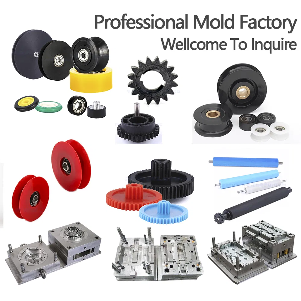 Custom Machining Smooth V Groove Roller Wheel, Polyurethane Nylon Plastic Bearing Wheel