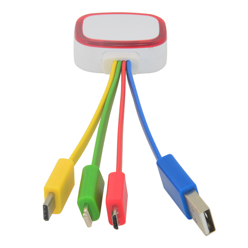 Custom LED Lights Charging USB Cable for Mobile Phone