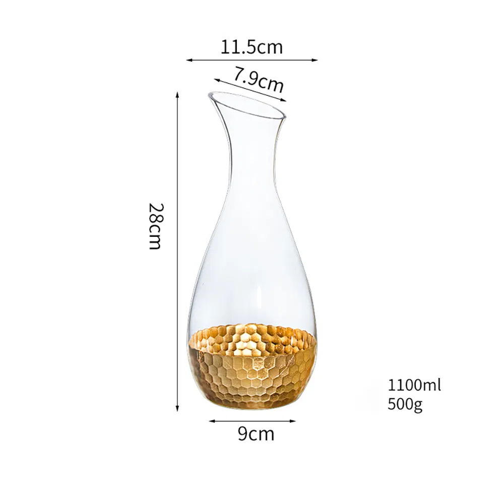 Кристальный диспенсер для вина с золотым покрытием