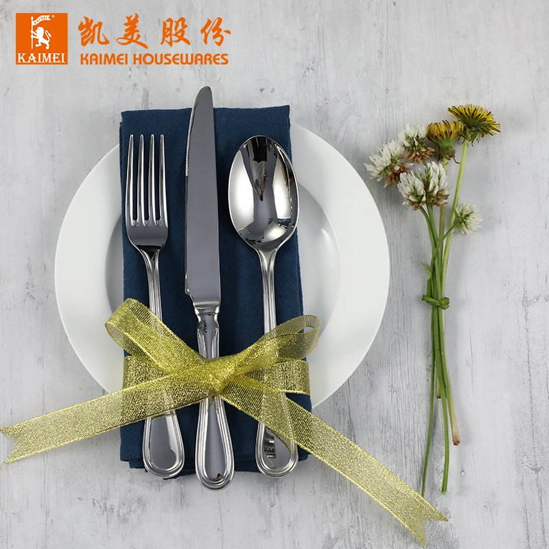 Supply Retailer Wholesale Bulk Golden Plated Stainless Steel Cutlery Set, Kitchen Fork Spoon Knife