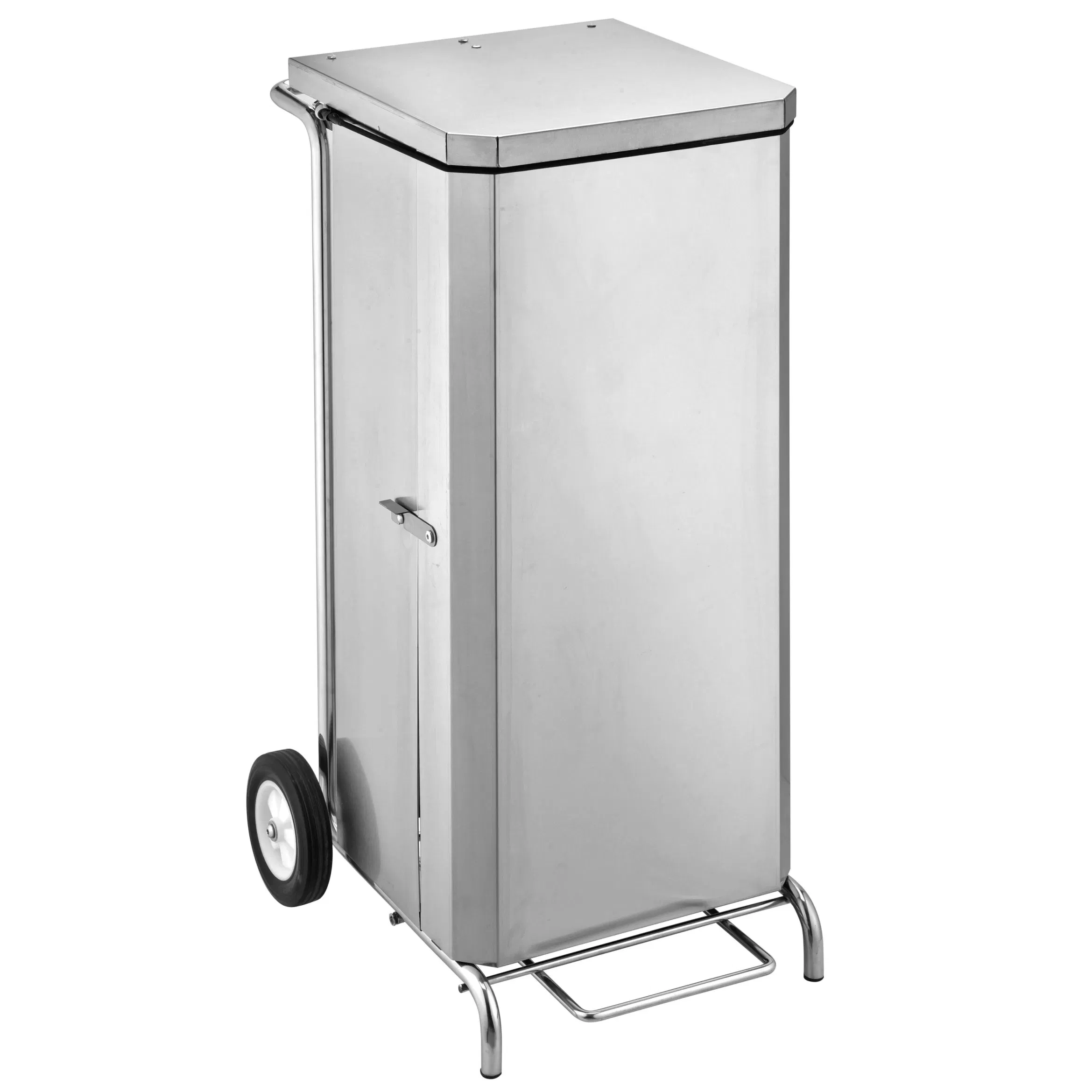 70 Liter Stainless Steel Squared Garbage Bin