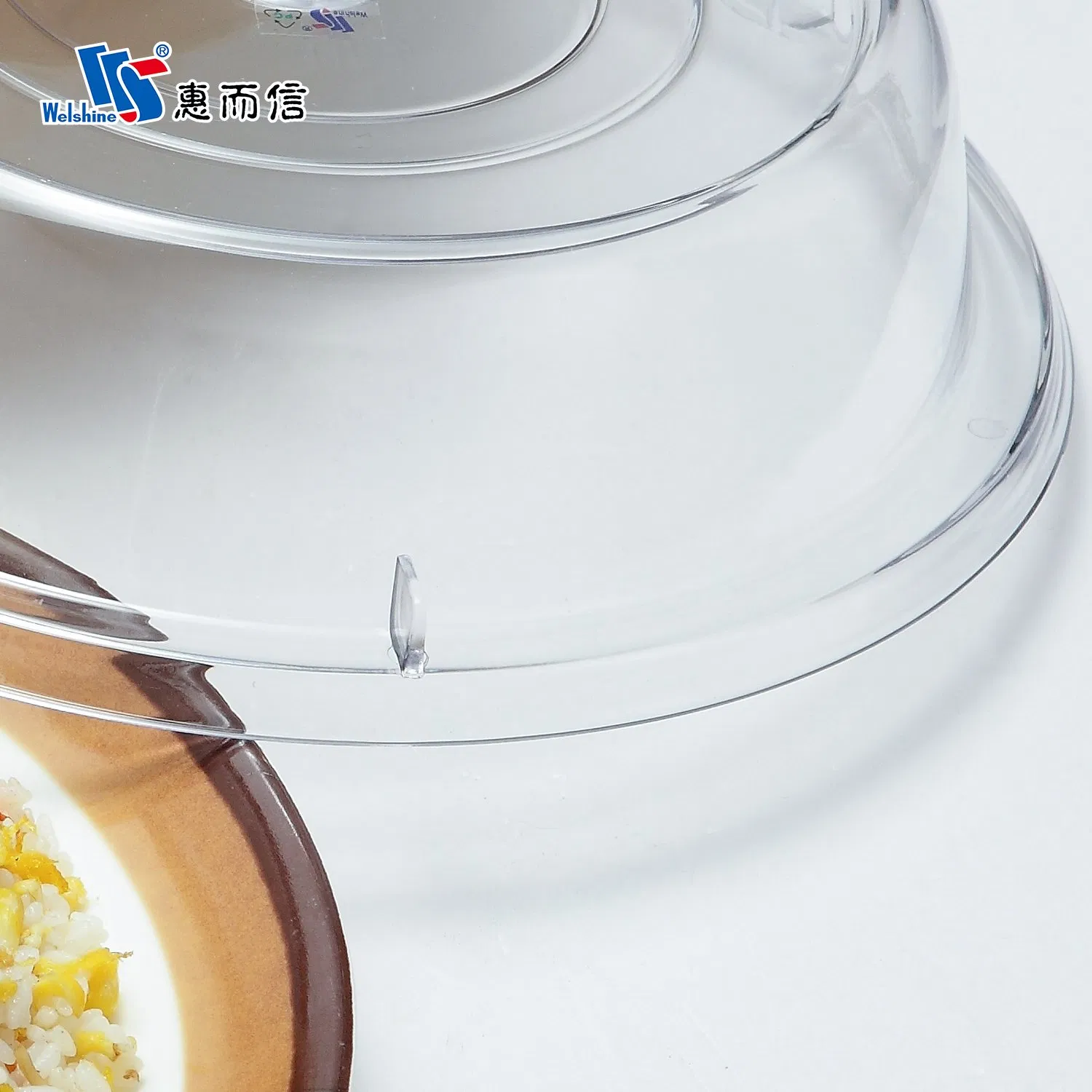 Clear PC Display Stackable Dust Proof Plate Restaurant Food Cover