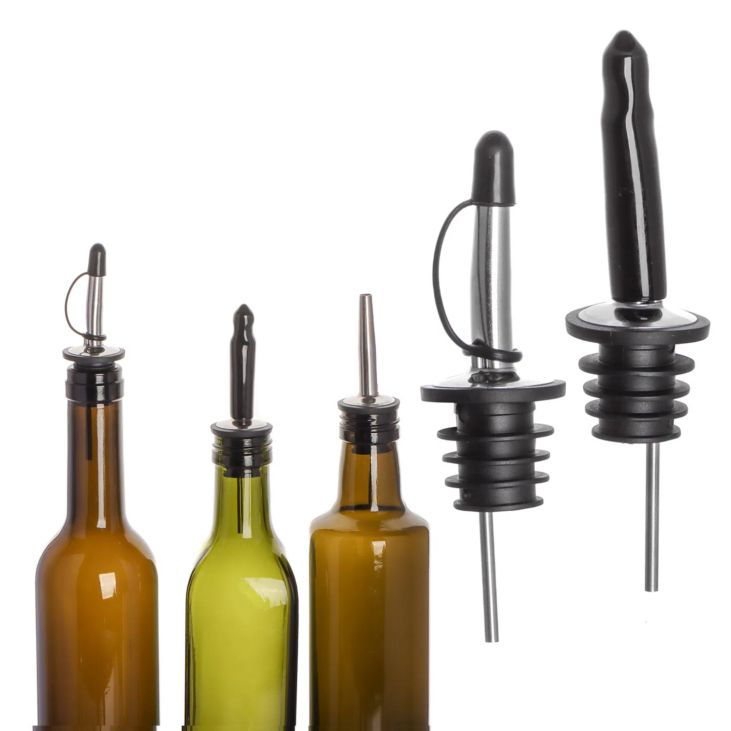 Stocked Flip Top Wine Decanter Pourer Stainless Steel Oil Pourer with Custom Logo