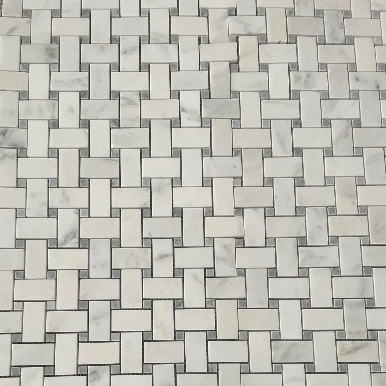 Мозаика Basket Weave из мрамора для пола и стен