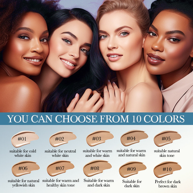 New Arrival Beauty Makeup Foundation Brightening Organic Liquid Natural Brightening Foundation Cream for Face Protection