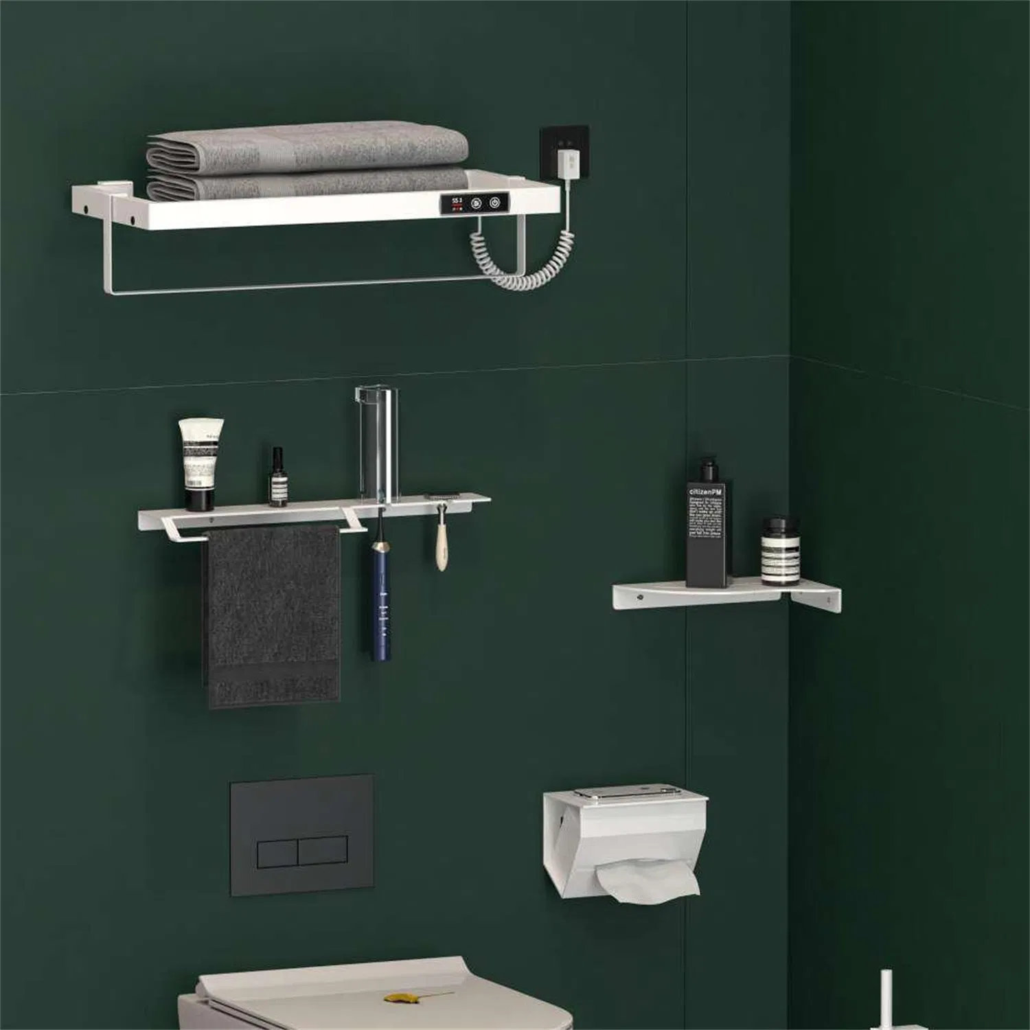 Bathroom Accessories Electric Heated Towel Rack Bathroom Hardware Set