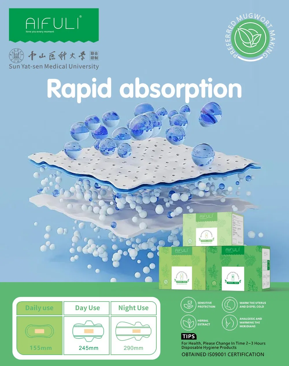 Organic A Grade Anion Stay Free Sanitary Pads Manufacturers in China Trade