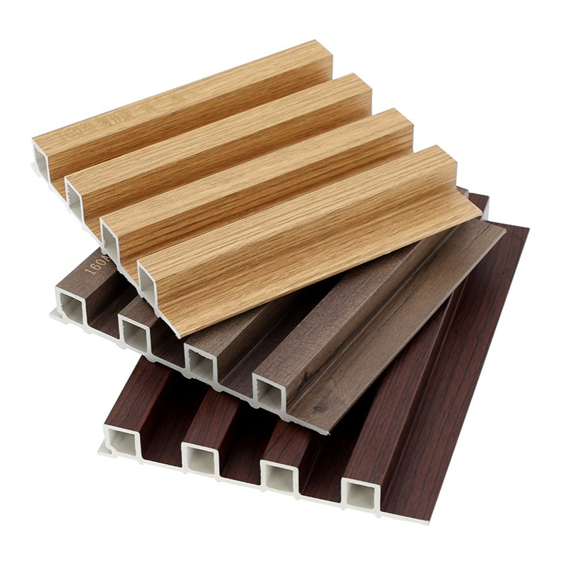 Waterproof Wooden Plastic Composite Interior Premium Interior Wall Cladding WPC Wall Panel with 3D Wood-Grain Fluted Design
