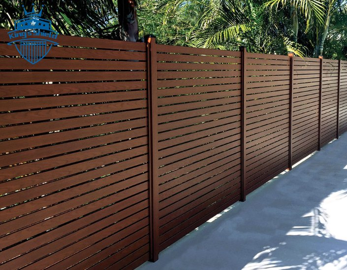 Privacy Fence Aluminum Black No Dig Horizontal Slat Aluminum Fence Panels