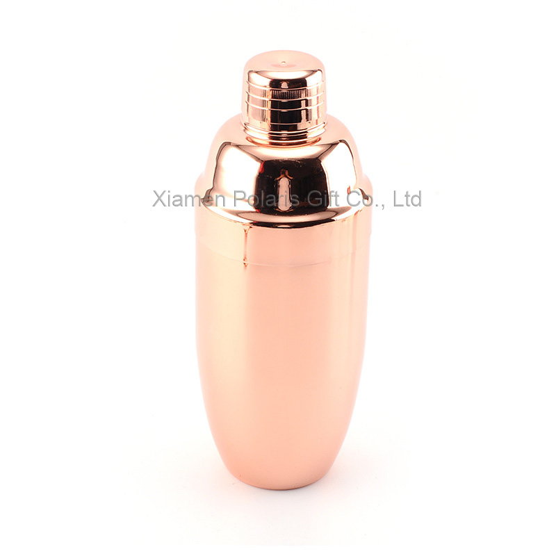 Custom 700m Bartender Kit with Goblet and Muddler Bar Set Rose Gold Stainless Steel Cocktail Shaker Set