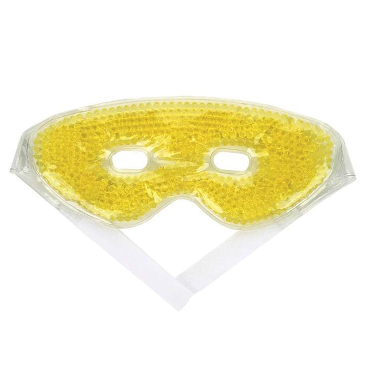 Adjustable Hot Cold Pack Cooling Heating Eye Mask Hypoallergenic Fabric with Gel Insert One Size Fits All for Stress Puffiness