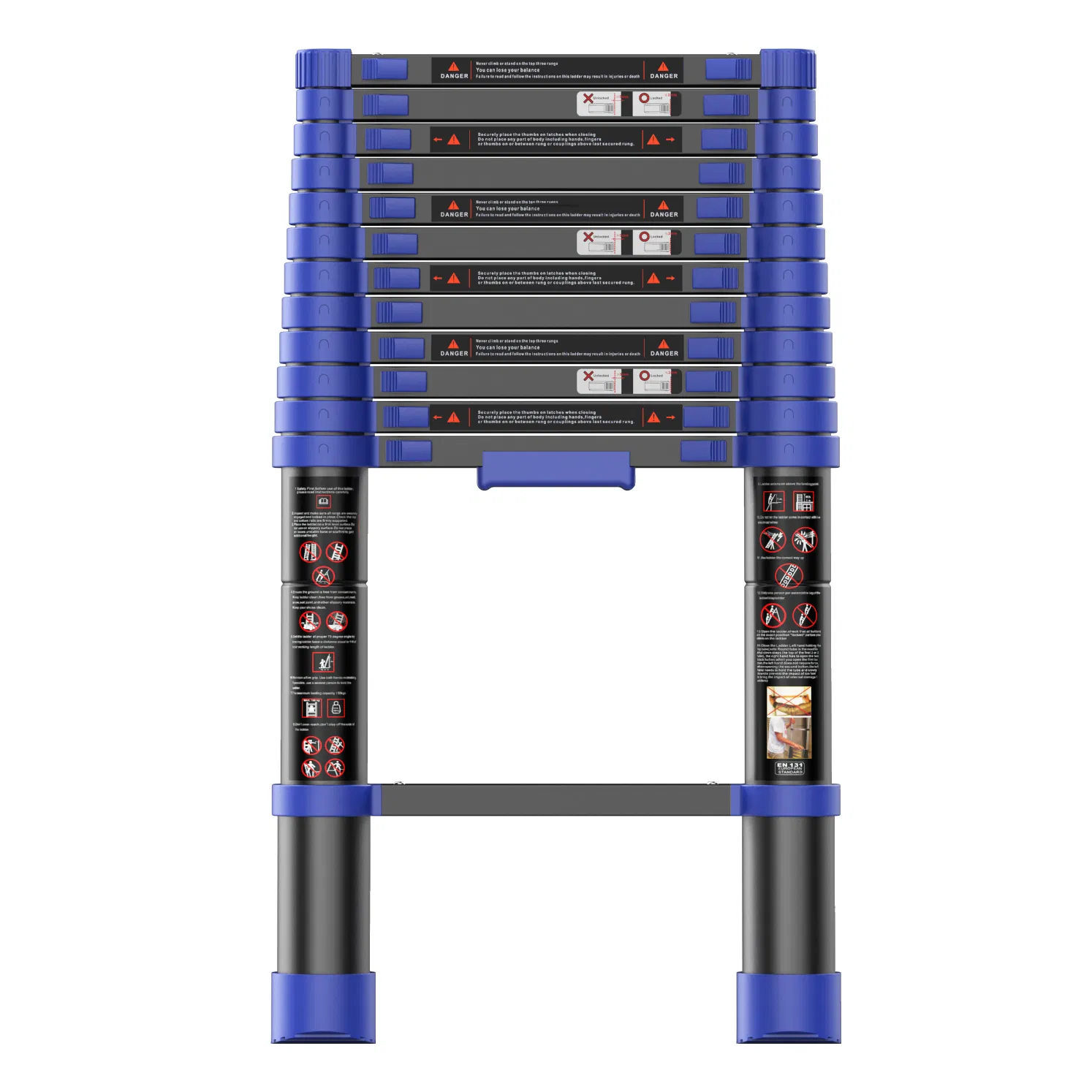 China Factory CE Certified Durable Steel Frame for Warehouse and Retail Folding Step Ladder