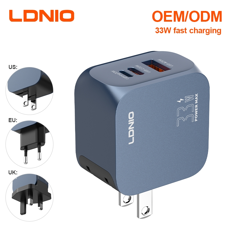 Ldnio Q5 GaN Mobile Charger Portable Mobile Charger QC 3.0 Fast Charger for iPhone 17 16 Xiaomi Samsung LG Motorola Fast Charging