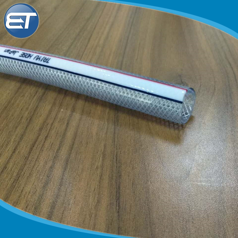 High Pressure Braided Tubing / PVC Clear Reinforced Pipe Hose for Water Delivery